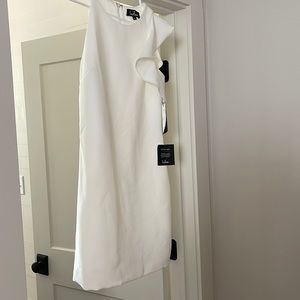 Lulu’s White one shoulder dress